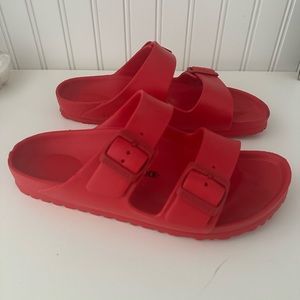 Birkenstock sandals red size 40 great condition